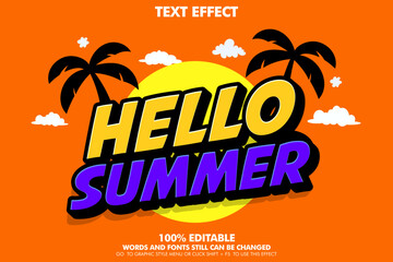 summer vibes editable text effect