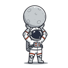 An astronaut playing chess against a space AI hologram.