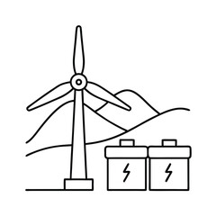 wind turbine on a white background