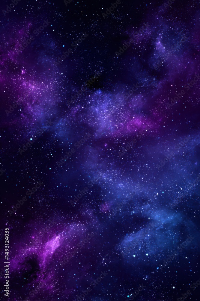 Poster cosmic galaxy background with nebula and stars in deep space vertical composition for science fictio
