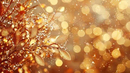 Golden Autumnal Dewdrops