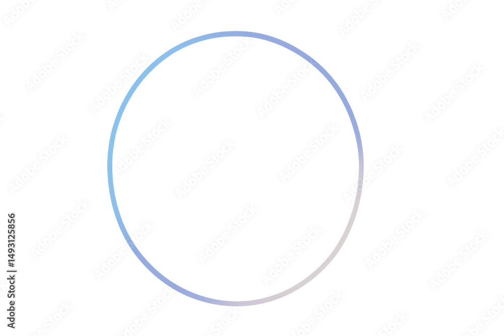 Aufkleber circular shape with gradient from light blue to white on a transparent background, ideal for graphic