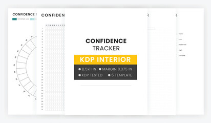 Confidence Tracker Printable Bullet Journal Page, Self Esteem Planner Track Confidence