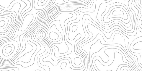 Abstract Topographic map background with wave line. White wave paper curved reliefs abstract background. Vector illustration. wave Line topography map contour background.