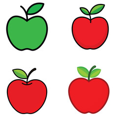vector illustration of an apple
