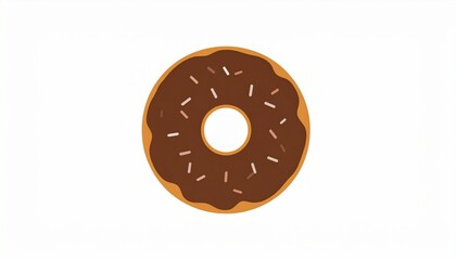 Obraz premium Half of Chocolate Donut Illustration