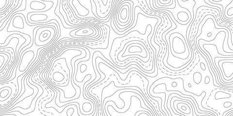 Abstract Topographic map background with wave line. White wave paper curved reliefs abstract background. Vector illustration. wave Line topography map contour background.