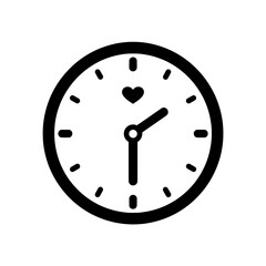 Simple and modern wall clock icon vector illustration. Minimalist design, suitable for various digital and print design purposes.