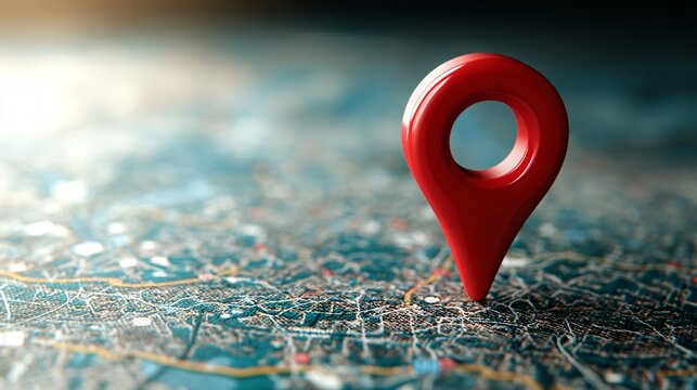 Pin Location Icon for Navigation or Map in AR Aspect Ratio 169