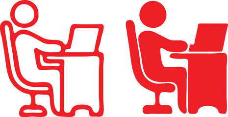 Computer simple icon. Vector ICON all icon Vikto