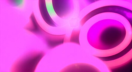 Abstract background with pink circles The bright light futuristic background Motion graphic rings seamless loop animated video 4K - Powered by Adobe