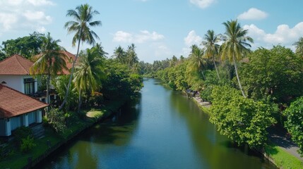 Obraz premium Tropical canal residences