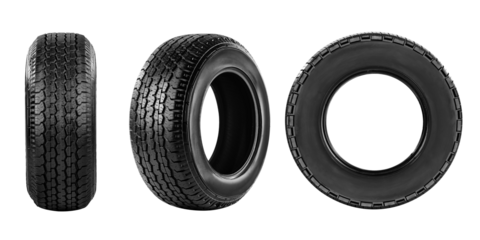 Car tire , truck tire , pick up tire set photo isolated on transparent background.