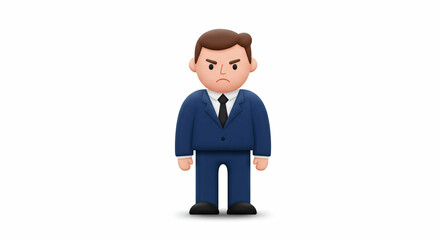 Obraz premium Angry businessman character illustration