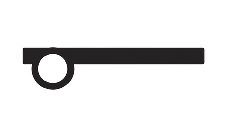 Simple Black Horizontal Line With Circle Shape