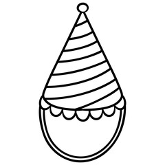 birthday hat icon vector