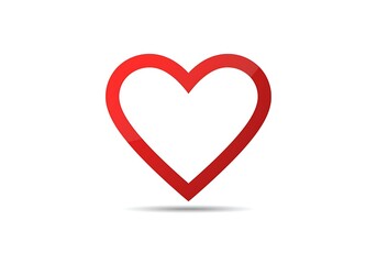 Bold Red Heart: Minimalist Love Icon Design