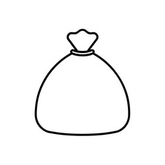 Silicone food storage bag Black line drawing