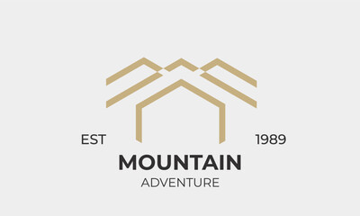 Minimalist Mountain Adventure Logo for Outdoor and Travel Brands