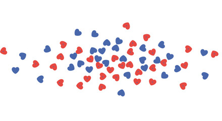 Abstract Scatter Plot With Blue And Red Shapes