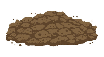 Pixelated Pile Of Cracked Brown Dirt