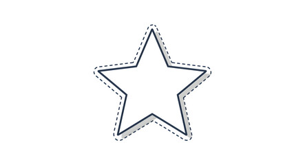 Simple Gray Star Outline Design