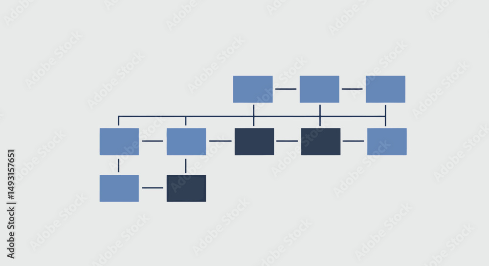 Poster simple flowchart diagram with gray background