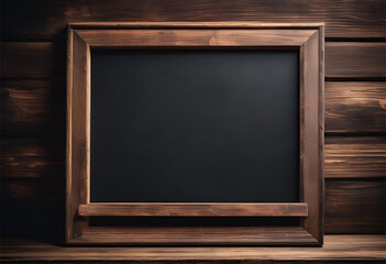 Blackboard empty wooden frame 