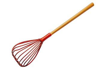 A vintage red whisk a culinary relic passed down through generations promising delightful on transparent background