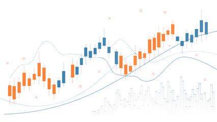 Stock market growth chart showing financial progress and upward trends