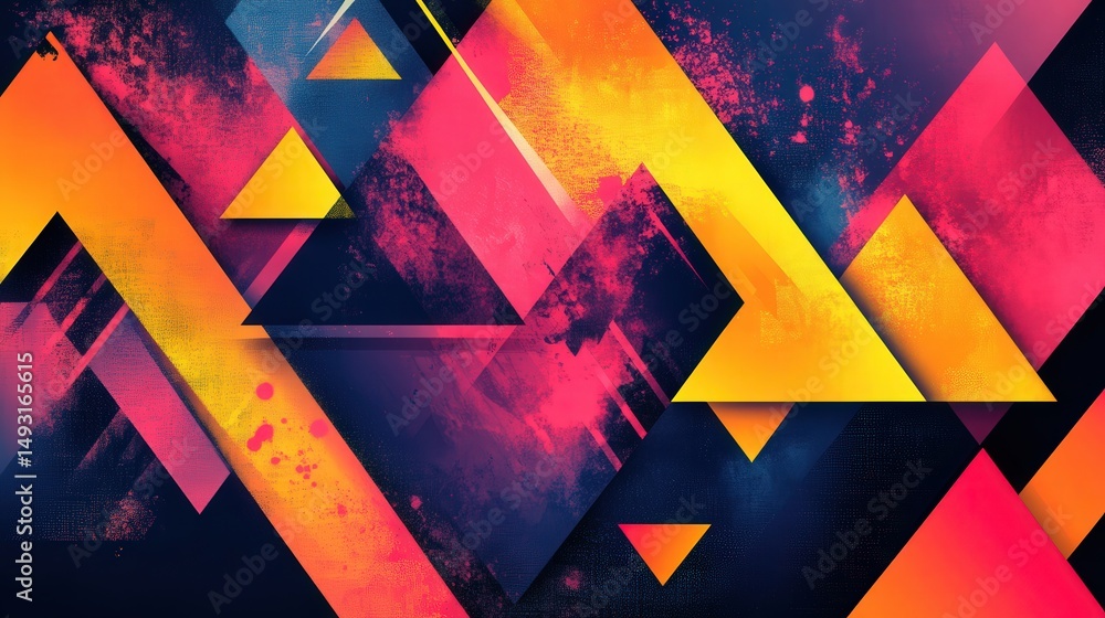 Aufkleber geometric shapes vector design featuring sharp-edged triangles and diamonds,