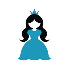 vector illustration of a princess