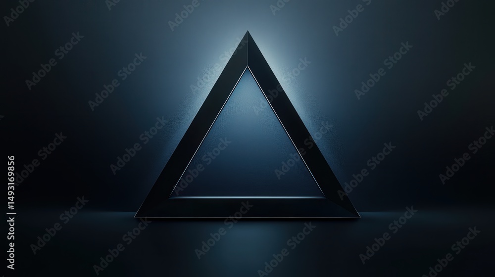 Aufkleber dark triangle background with subtle gradient transitions between shades of blue, offering a profess