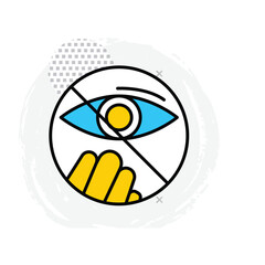 Do Not Touch Eyes Vector Illustration