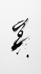 Minimalist vertical script design with sharp black ink lines, gentle paper grain, refined composition, and soft directional light adding lifelike shadows and subtle dimensionality.