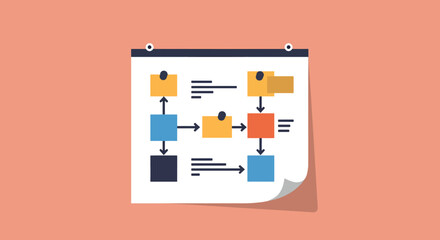 Colorful Flowchart Graphic Design