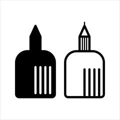 eraser icon set template. template deleted