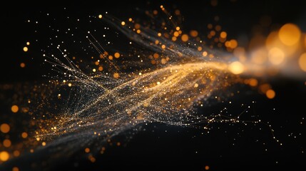 Obraz premium glowing points and lines that continuously evolve, representing the complex structure and learning processes of AI technology