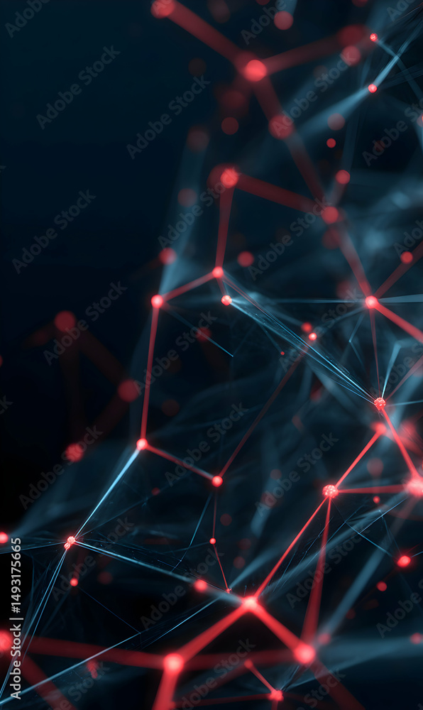 Poster futuristic network connection abstract technology background showcasing data and communication netwo