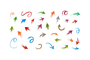 set of colorful arrow icon vector