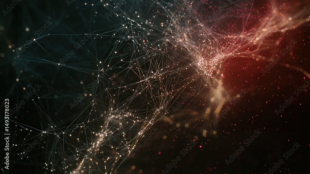 Poster interconnected points and lines, with each connection reflecting the core structure and advancements