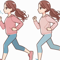running woman vector illustration