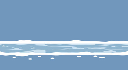 Pixel Art Simple Coastal Landscape