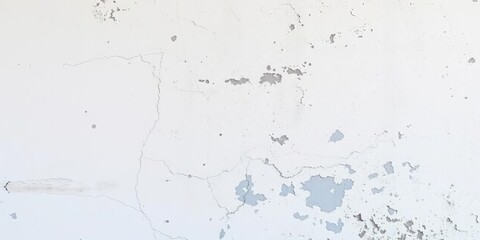 Obraz premium Aged white stucco wall, visible blue undercoat, textured plaster, spatula strokes, rustic, wall texture