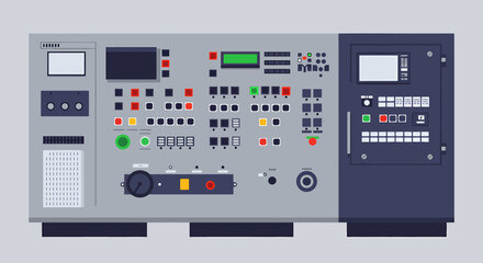 Industrial Control Panel Illustration