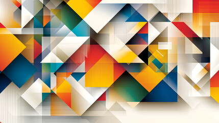 Fototapeta premium Abstract geometric shapes in vibrant colors (27)
