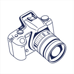 silhouette camera clipart on white background