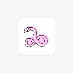 Fototapeta premium Green Tree Python, vector, pixel perfect, illustrator file