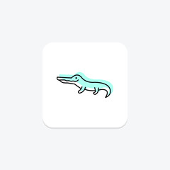 Obraz premium Gharial, vector, pixel perfect, illustrator file