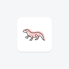 Komodo Dragon, vector, pixel perfect, illustrator file